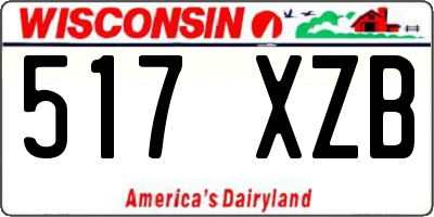 WI license plate 517XZB