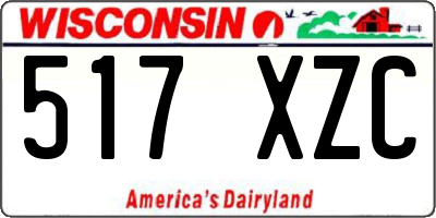 WI license plate 517XZC
