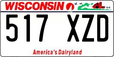 WI license plate 517XZD