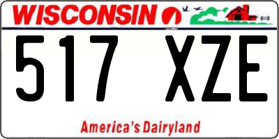 WI license plate 517XZE