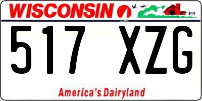 WI license plate 517XZG