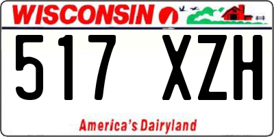 WI license plate 517XZH