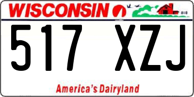 WI license plate 517XZJ