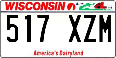 WI license plate 517XZM