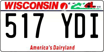 WI license plate 517YDI