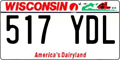 WI license plate 517YDL