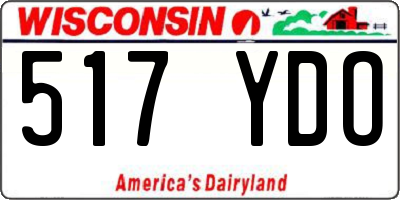 WI license plate 517YDO