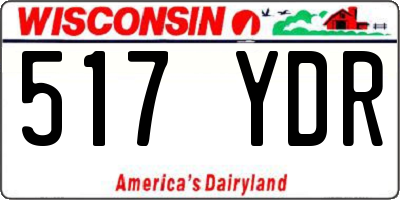 WI license plate 517YDR