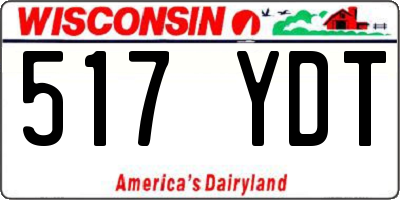 WI license plate 517YDT
