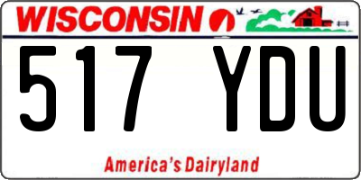 WI license plate 517YDU