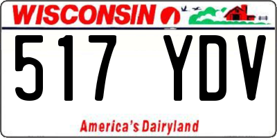 WI license plate 517YDV