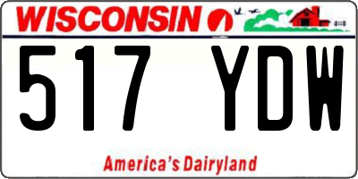 WI license plate 517YDW