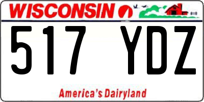 WI license plate 517YDZ
