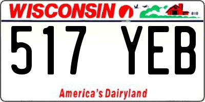 WI license plate 517YEB
