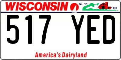 WI license plate 517YED