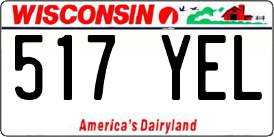WI license plate 517YEL