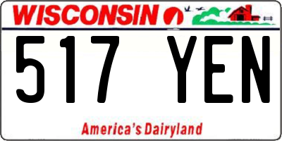 WI license plate 517YEN