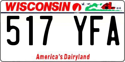 WI license plate 517YFA