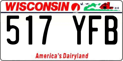 WI license plate 517YFB