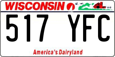 WI license plate 517YFC