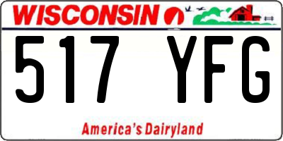 WI license plate 517YFG