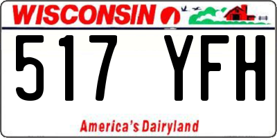 WI license plate 517YFH