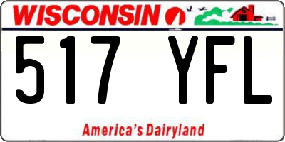 WI license plate 517YFL