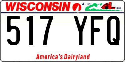 WI license plate 517YFQ
