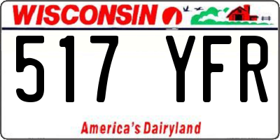 WI license plate 517YFR
