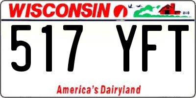 WI license plate 517YFT