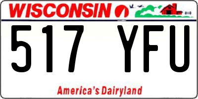 WI license plate 517YFU