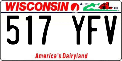 WI license plate 517YFV