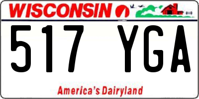 WI license plate 517YGA
