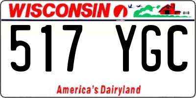 WI license plate 517YGC
