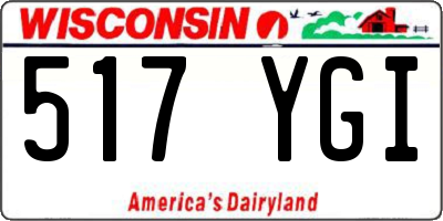 WI license plate 517YGI