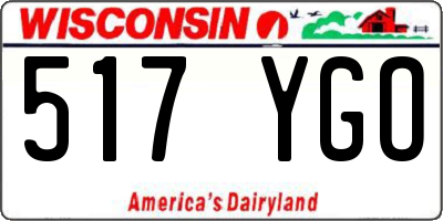 WI license plate 517YGO