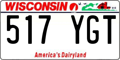 WI license plate 517YGT