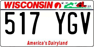 WI license plate 517YGV