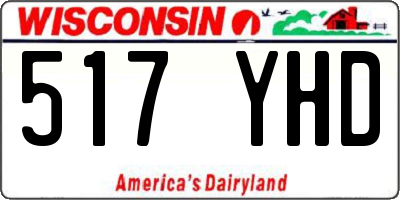 WI license plate 517YHD