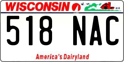 WI license plate 518NAC