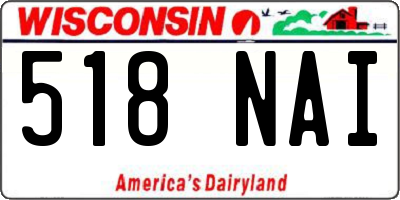 WI license plate 518NAI