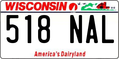 WI license plate 518NAL