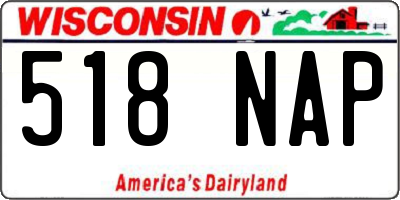 WI license plate 518NAP