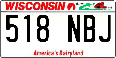 WI license plate 518NBJ
