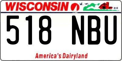 WI license plate 518NBU