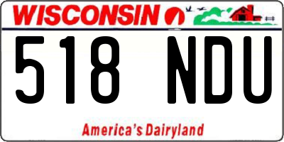 WI license plate 518NDU
