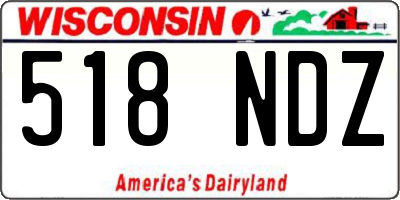 WI license plate 518NDZ