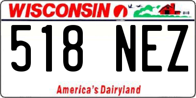 WI license plate 518NEZ