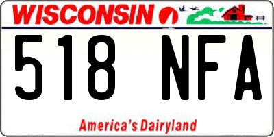 WI license plate 518NFA