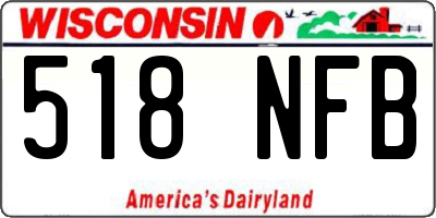 WI license plate 518NFB